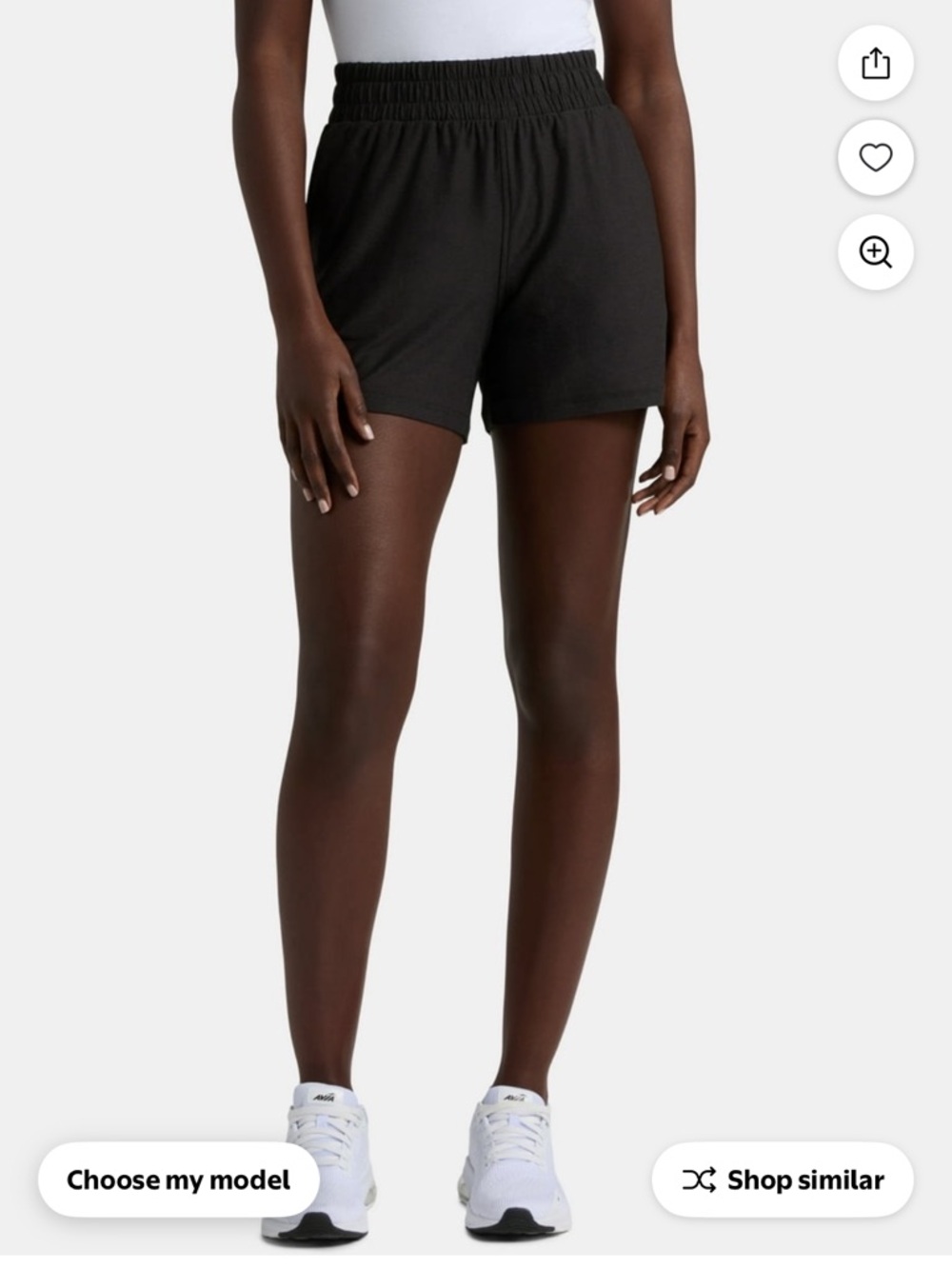 Athletic Works Women's ButterCore Soft Performance Gym Shorts, Size L Black Soot